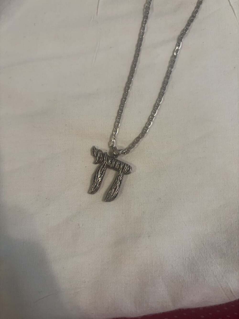 Sterling Silver 925 Chai Pendant Necklace